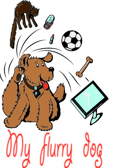 动物小狗字母矢量图服装裁片T恤烫图印花花型素材