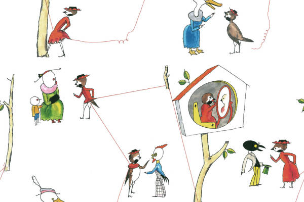 卡通动物印花矢量图服装纺织面料水印数码印花花型素材