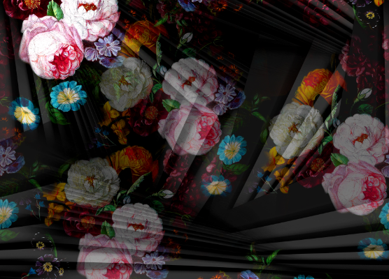 多彩几何植物牡丹花印花图案服装纺织面料数码印花花型素材