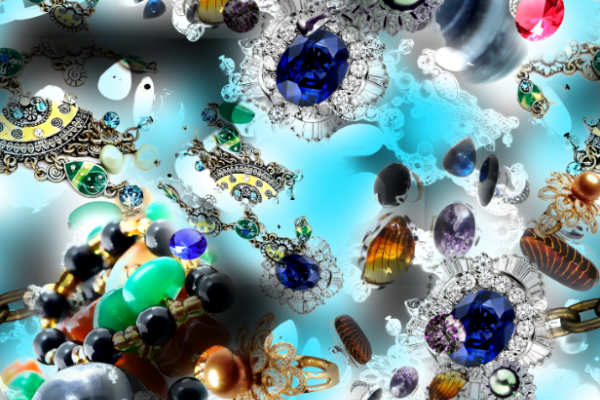 珠宝钻石印花图案服装纺织面料数码印花花型素材