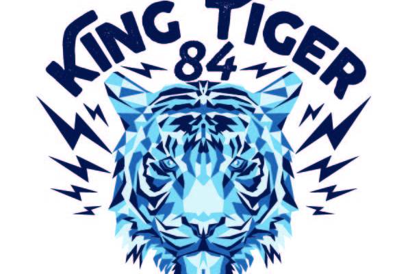 老虎闪电字母印花矢量图服装裁片T恤烫图印花花型素材