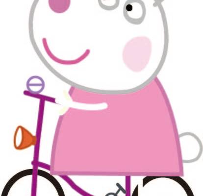 卡通动漫小猪佩奇印花矢量图服装裁片T恤烫图印花花型素材
