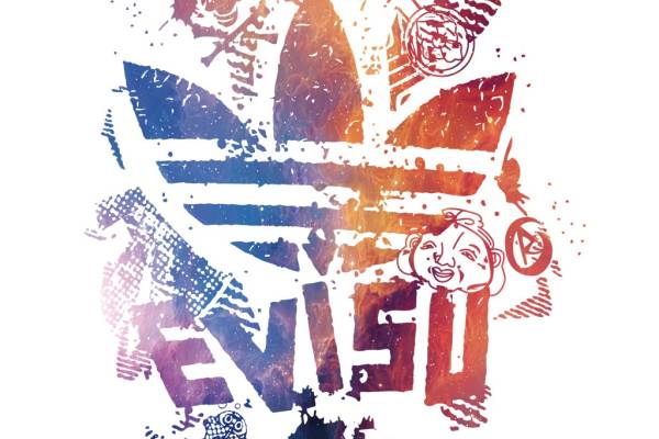 大牌三叶草涂鸦印花矢量图服装裁片T恤烫图印花花型素材