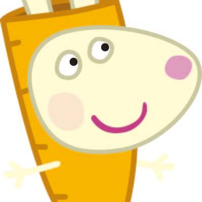 卡通动漫胡萝卜兔子印花矢量图服装裁片T恤烫图印花花型素材