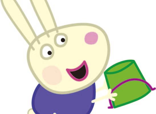 卡通动漫兔子印花矢量图服装裁片T恤烫图印花花型素材