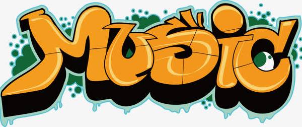 字母涂鸦印花图案服装裁片T恤烫图印花花型素材