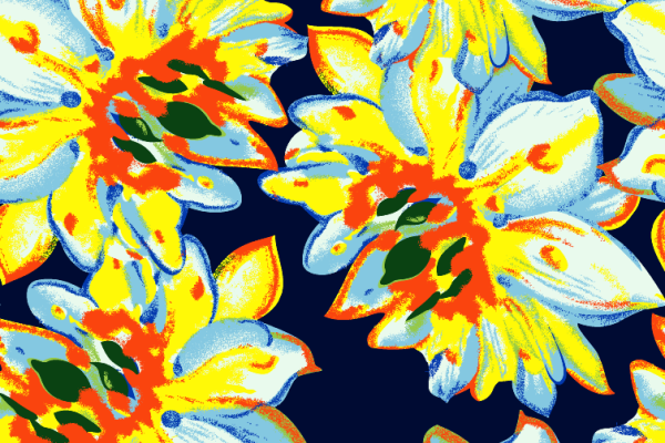 几何植物花卉印花矢量图服装纺织面料水印数码印花金昌花型素材