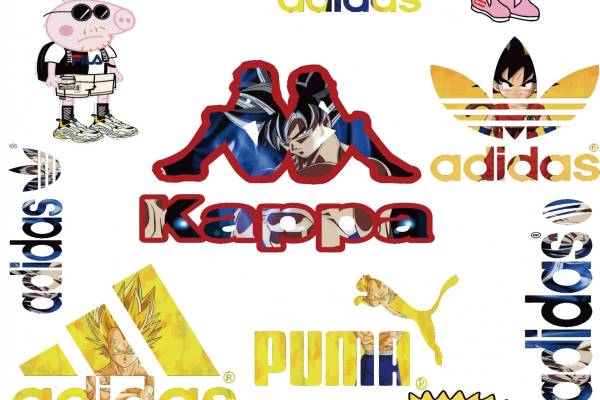 大牌Nike Adidas Puma Supreme字母卡通人物图标印花矢量图服装裁片T恤烫图印花花型素材