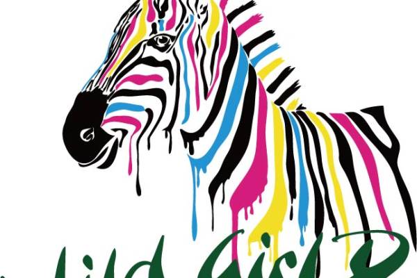 动物斑马字母印花矢量图服装裁片T恤烫图印花花型素材