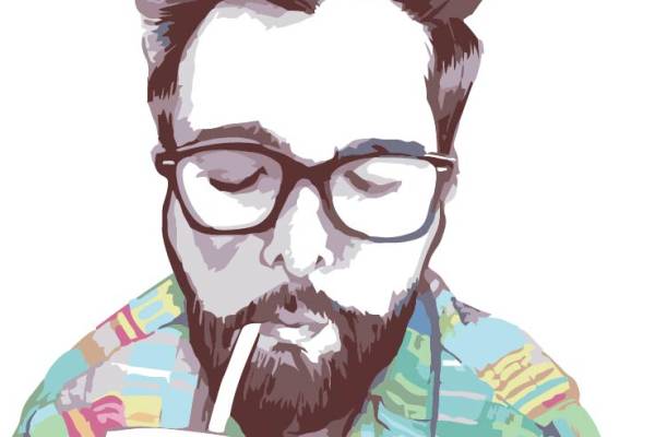 人物头像印花矢量图服装裁片T恤烫图印花花型素材