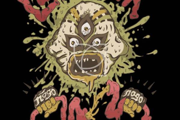 字母涂鸦印花矢量图服装裁片T恤烫图印花花型素材