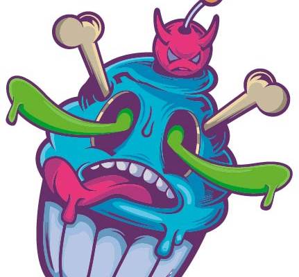 卡通怪兽图案印花矢量图服装裁片T恤烫图印花花型素材