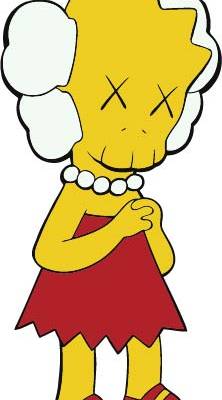 潮流品牌Kaws卡通形象印花矢量图服装裁片T恤烫图印花花型素材