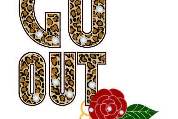 字母豹纹花朵印花矢量图服装裁片T恤烫图印花花型素材