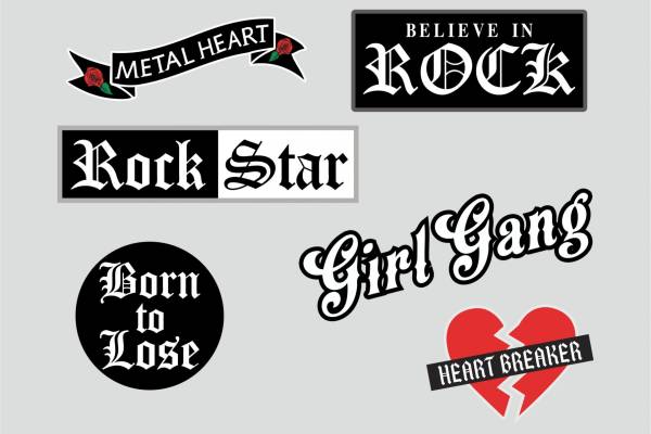 几何字母图标印花矢量图服装裁片T恤烫图印花花型素材