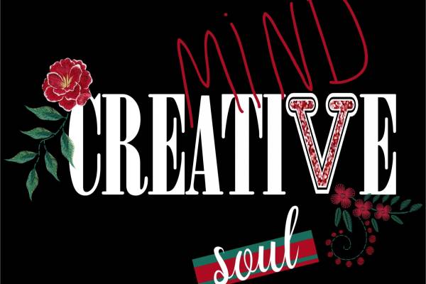 字母花卉拼接印花矢量图服装裁片T恤烫图印花花型素材