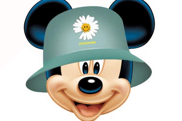 小邹菊米奇头像耐克字母印花矢量图服装裁片T恤烫图印花花型素材