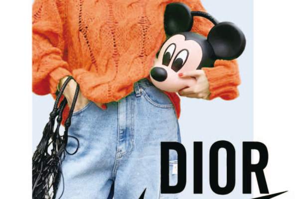 美女图案米奇头像字母DIOR耐克拼接印花矢量图服装裁片T恤烫图印花花型素材