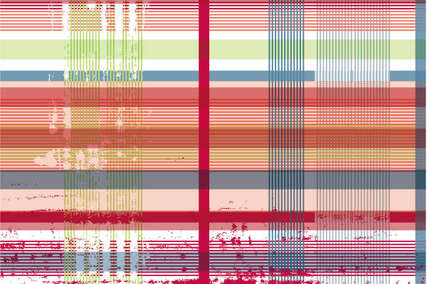 几何线条拼接格子印花矢量图服装纺织面料数码印花花型素材