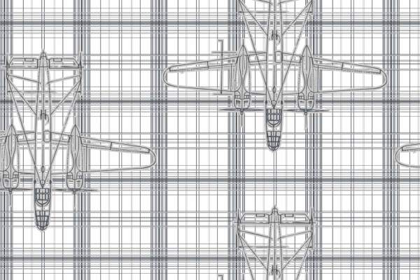 几何线条格子飞机拼接印花矢量图服装纺织面料数码印花花型素材