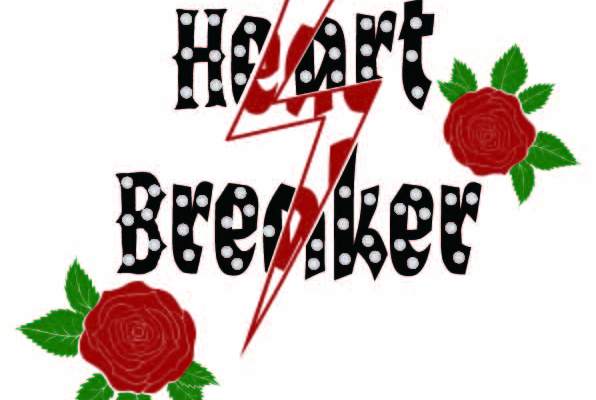 玫瑰花字母闪电印花矢量图服装裁片T恤烫图印花花型素材