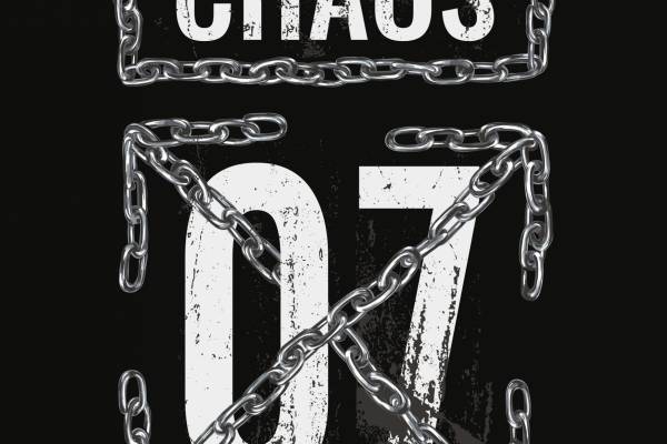 几何线条铁链字母数字拼接印花矢量图服装裁片T恤烫图印花花型素材