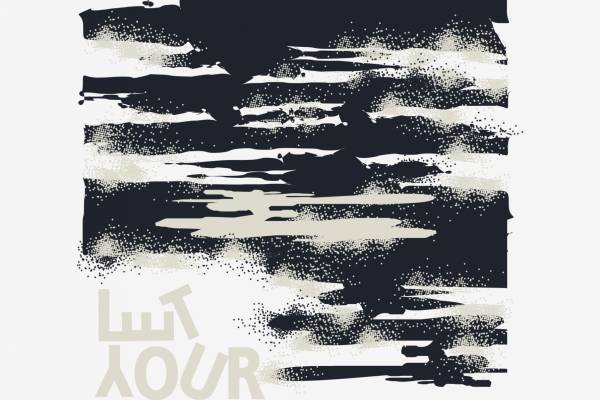 几何线条字母拼接印花矢量图服装裁片T恤烫图印花花型素材