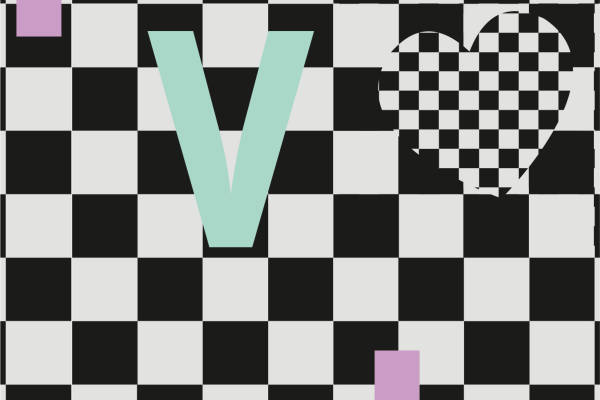 几何心形字母马赛克格子拼接印花矢量图服装纺织面料数码印花花型素材