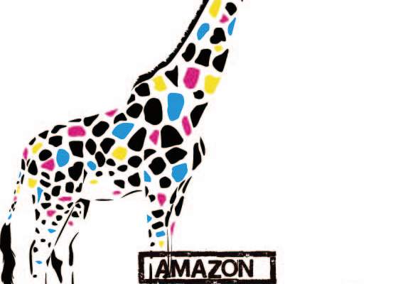 多彩动物长颈鹿字母拼接印花矢量图服装裁片T恤烫图印花花型素材