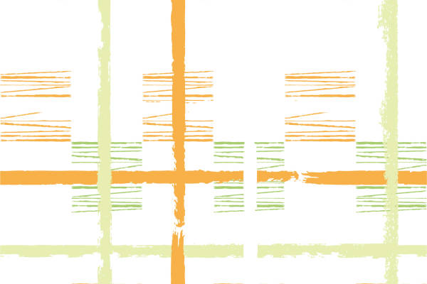 几何线条拼接格子印花矢量图服装纺织面料数码印花花型素材