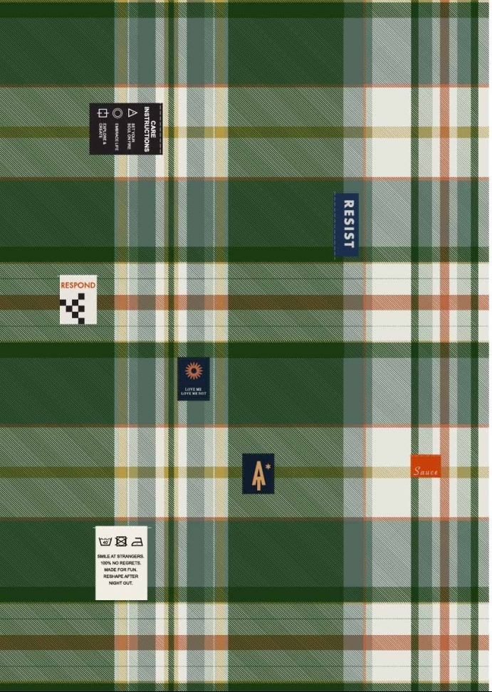 几何线条格子洗水唛印花矢量图服装纺织面料数码印花花型素材