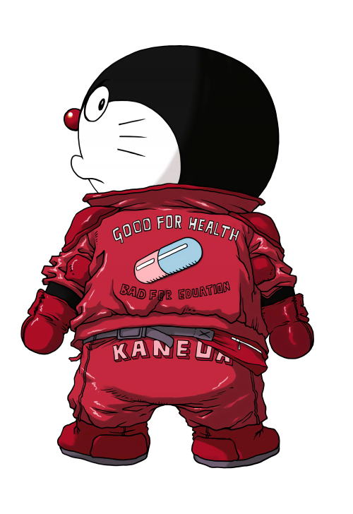 卡通动漫哆啦A梦字母印花免扣图服装裁片T恤烫图印花花型素材