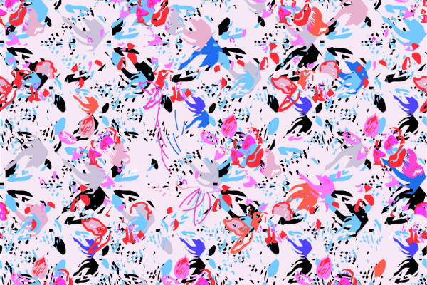 几何色彩涂鸦印花矢量图服装纺织面料数码印花花型素材