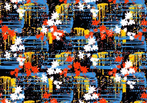 多彩几何涂鸦印花矢量图服装纺织面料数码印花花型素材