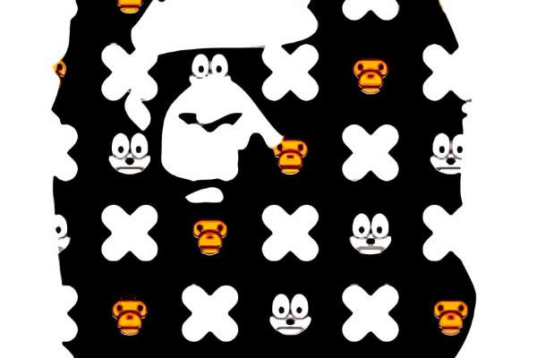 潮牌印花矢量图服装裁片T恤烫图印花花型素材