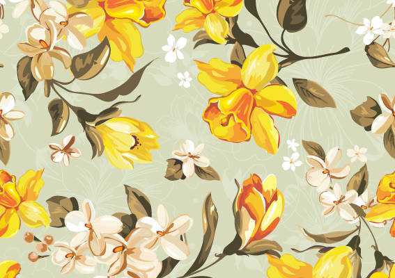 几何植物花卉印花矢量图服装纺织面料数码印花花型素材