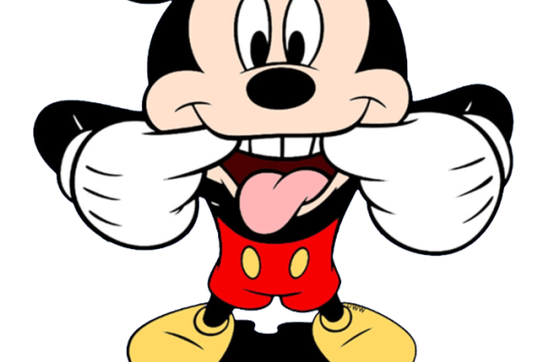 卡通动漫搞怪米奇潮牌印花矢量图服装裁片T恤烫图印花花型素材