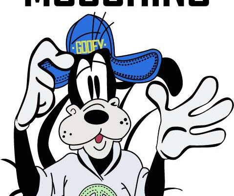 卡通动漫高飞字母潮牌印花矢量图服装裁片T恤烫图印花花型素材