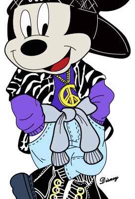 卡通动漫米奇潮牌印花矢量图服装裁片T恤烫图印花花型素材