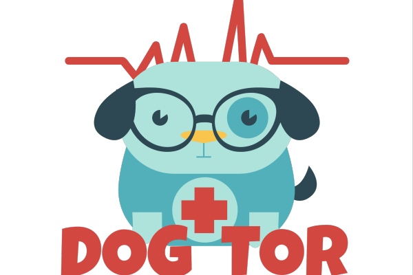 卡通动物小狗字母线条印花矢量图服装裁片T恤烫图印花花型素材