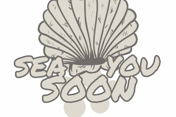 贝壳字母印花矢量图服装裁片T恤烫图印花花型素材