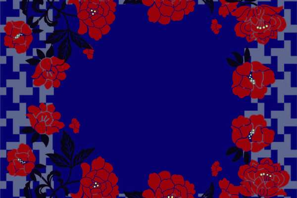 几何图案花卉拼接印花矢量图服装纺织面料数码印花花型素材