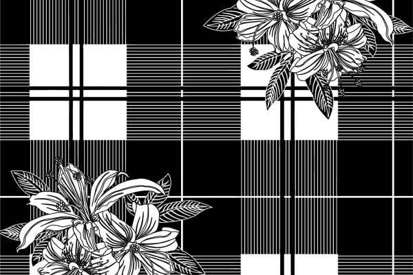 几何线条格子花卉印花矢量图服装纺织面料数码印花花型素材