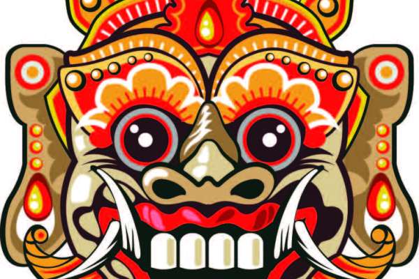 几何年兽印花矢量图服装裁片T恤烫图印花花型素材