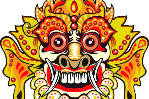 几何年兽印花矢量图服装裁片T恤烫图印花花型素材