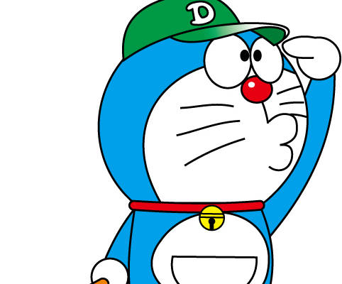 卡通动漫哆啦A梦棒球印花矢量图服装裁片T恤烫图印花花型素材