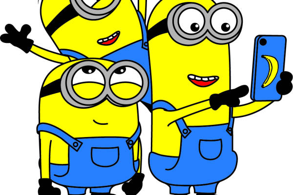 卡通动漫小黄人印花矢量图服装裁片T恤烫图印花花型素材