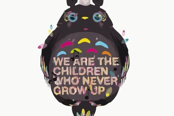 卡通动漫龙猫印花矢量图服装裁片T恤烫图印花花型素材