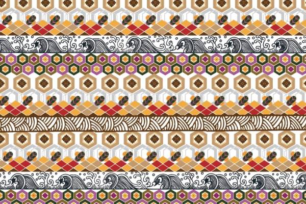 几何图案花纹印花矢量图服装纺织面料数码印花花型素材