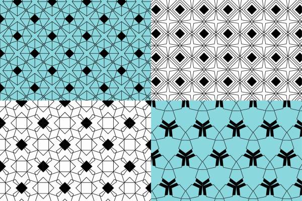 几何图案无缝拼接矢量图服装纺织面料数码印花花型素材